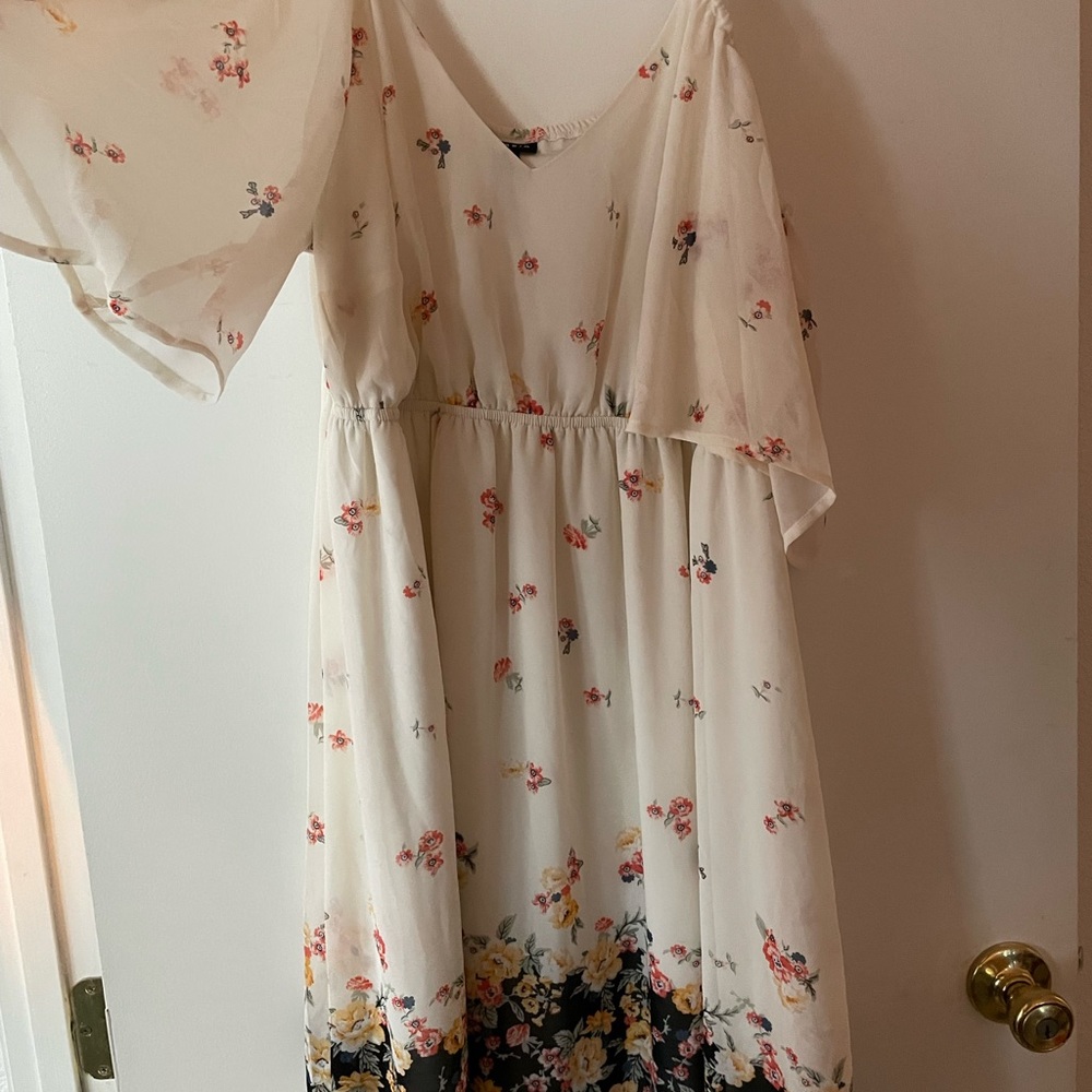 Torrid Cold Shoulder Floral Dress